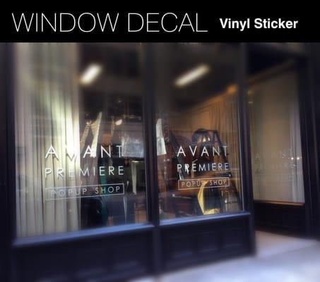 Window Decal Vinyl Sticker for AVANT PREMIERE