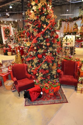 Stunning artificial Christmas trees and ornaments with over 200 trees on display!