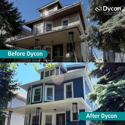 Hey!, at Dycon Group we specialize in maintaining your siding so, you can effectively protect your home against moisture infiltration, which