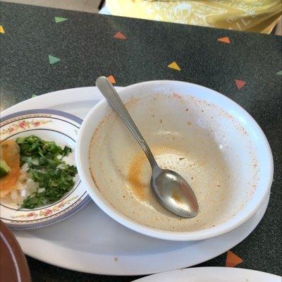 That was the menudo. Awesome flavor!!!