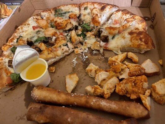 White chicken pizza