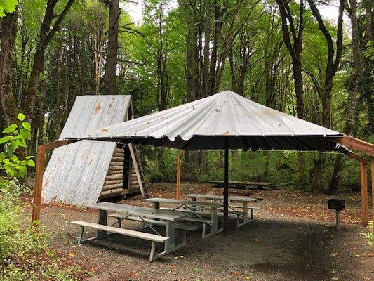 Covered eating area