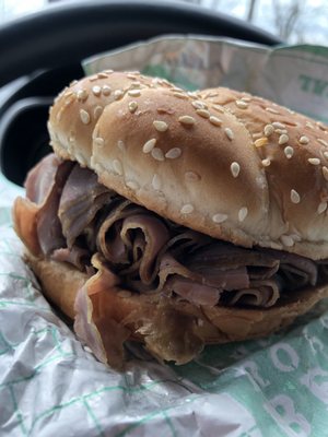 Double Roast Beef Original Sandwich. YUM.