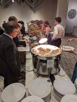 Delicious Indian food catered at a wedding at the Starling hotel in Midtown Atlanta. Peri Peri Catering of Buford, Georgia.