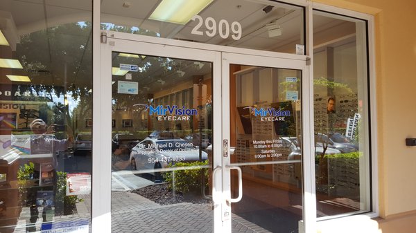 Entrance to Mirvision Eyecare.