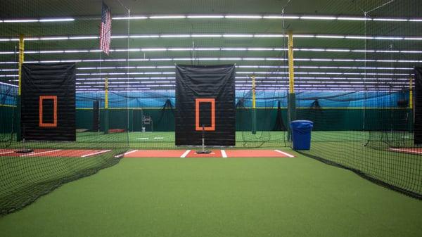 Batting Cages with L screens and tanner tees