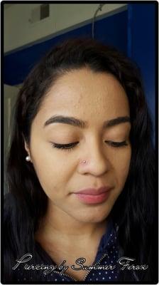 Nostril piercing by Summer Ferox