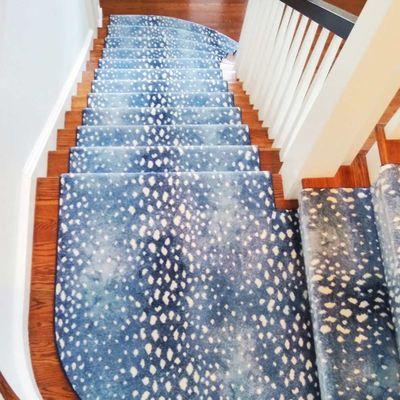 "Blue leopard" is one of our favorite stair runners!