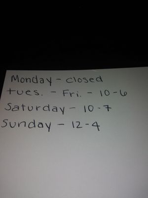 Holiday hours for 2020