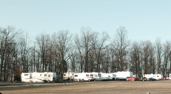 Front row of campsites