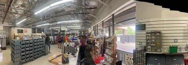 Pano of one side of the store