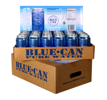 Official distributor of Blue Can Emergency Drinking Water!