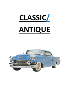 Classic or Collector Car Insurance