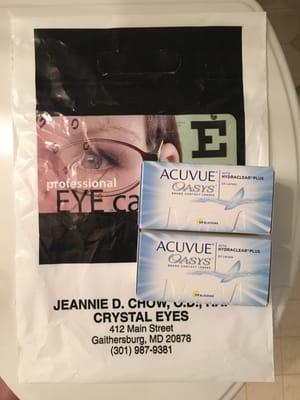 My contacts from Crystal Eyes