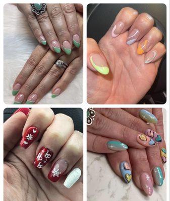 Small sample of the awesome nail art I've had from Bella Mia