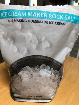 The Ice Cream Maker Rock Salt in the picture on the package is clean and white.