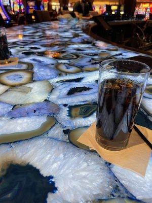 Super Cool Blue Agate Bar Top