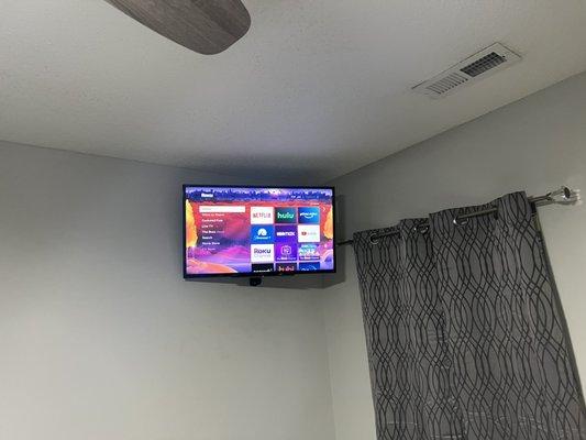 Tv corner install