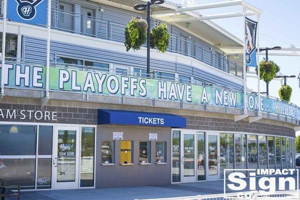 Hillsboro Hops Playoff Stadium Signs