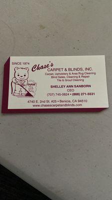 Our unique business card!! Same style and design Since 1974!