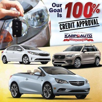 Our goal at Karp Buick is 100% Credit Approval