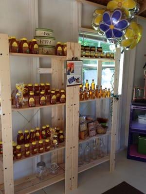 Lots of honey and we encourage sampling each varietal