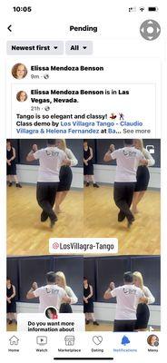 Los Villagra Class demo video posted on facebook