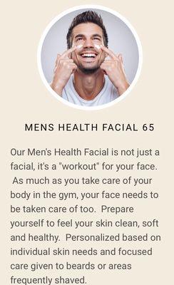 Men's health facial