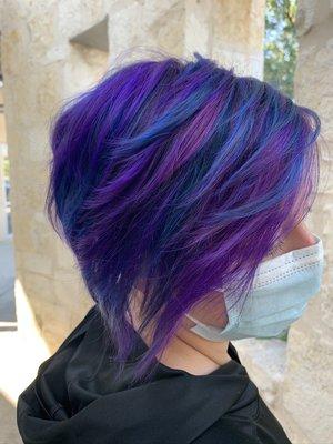 Pulp Riot Hair color is out of this world when paired with an edgy, short haircut