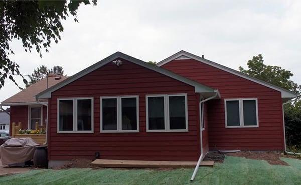 A new 4 season porch addition to blend into the style of an existing 50's rambler.