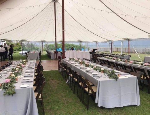 Sail cloth tent at the Pelham House Resort