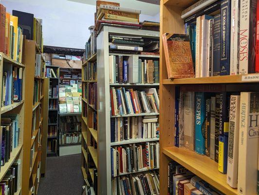 One of the isles and a few of the shelves in Book Tree! Lots of philosophical, spiritual, mystical, and esoteric books!