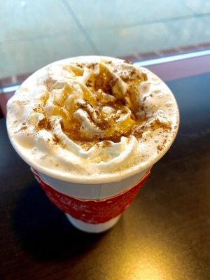 Firebolt latte with cinnamon and gingerbread