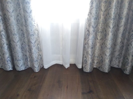 Newly hemmed curtains