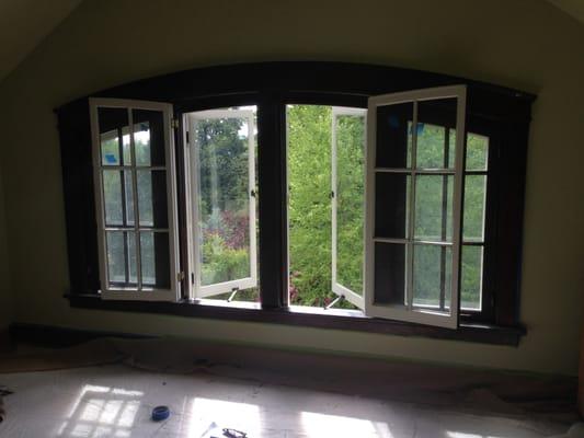 Segmented Arch top sash and storm windows