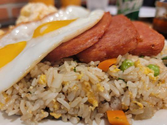 Spam & Eggs Over Rice