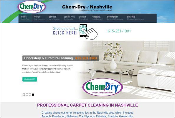 Complete site redesign. Chem-Dry of Nashville