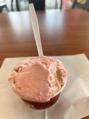 Barbie: All That Glitters Is Pink (pink cotton candy ice cream with dance party sprinkles, whipped cream, and graham cracker crust)