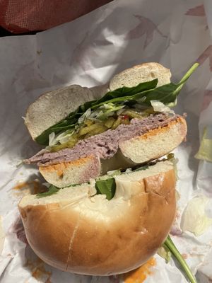 Roast beef bagel