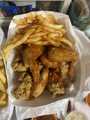 6 Wings with Fries