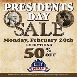 Presidents Day Sale Monday Feb 20th 50% OFF Storewide