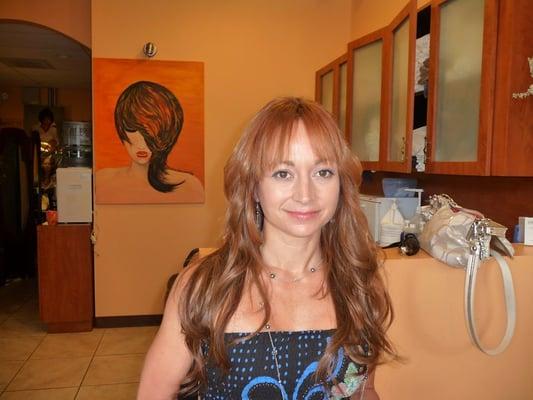 After the hair extensions and color correction