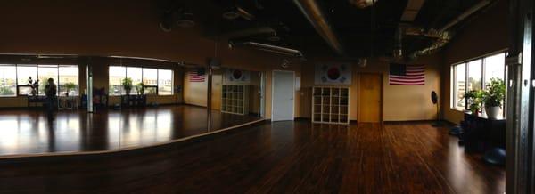 The dojang (gym) at Mun Moo Kwan