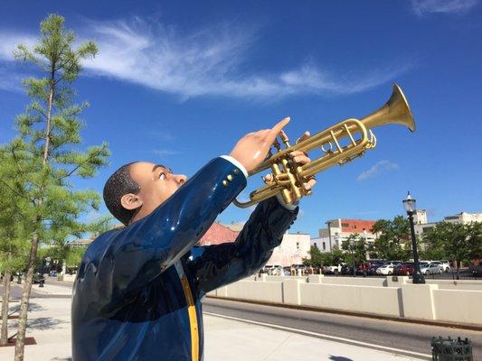 Jazz trumpeter statue, from the Three Centuries Tour.