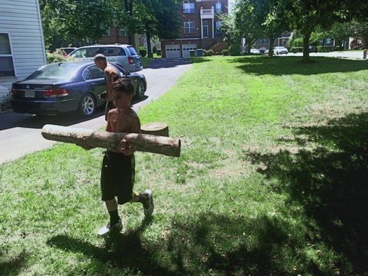 Workout outdoors with your family.  #gotwood