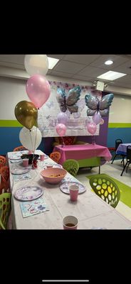 Bounce n play daughters butterfly themed bday party!