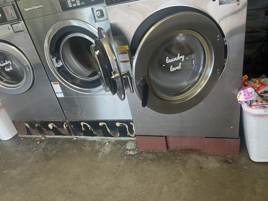 Dirty washers, floor