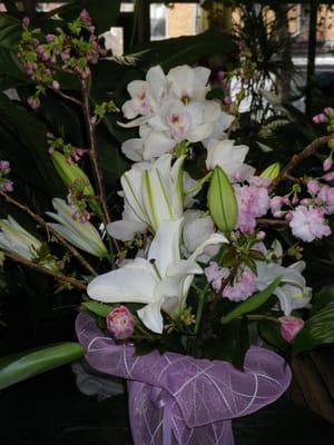 Cherry Blossom and Lilies