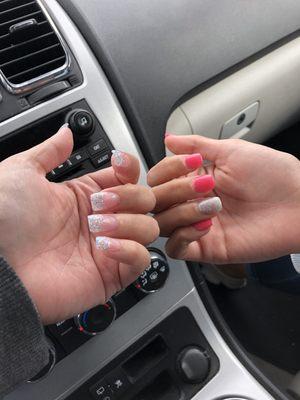 My nails and my daughters nails