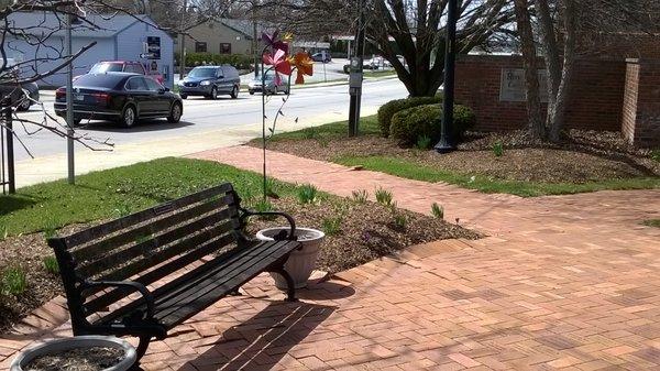 benches for visitors